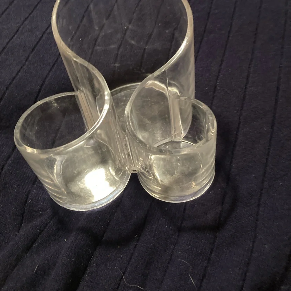 Lucite make up brush holder never used in very good condition with tags